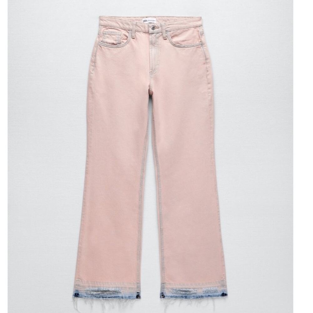 Zara Pink Tinted Bootcut Jeans